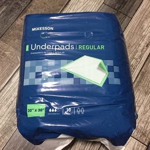 McKesson underpads regular 10 count 30x30